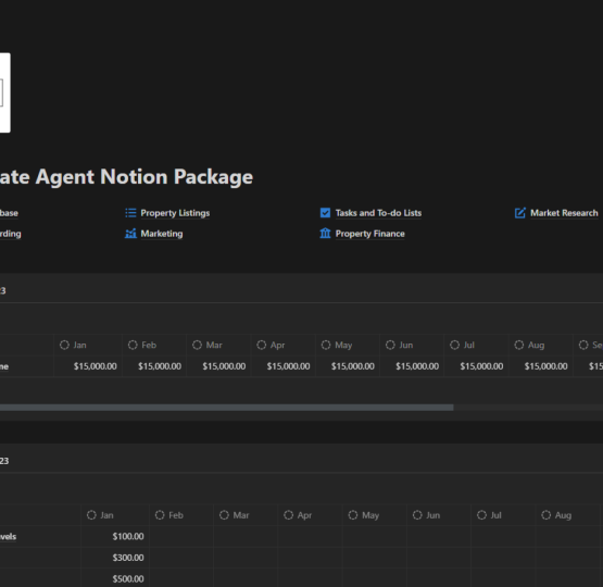 Real Estate Agent Notion Package